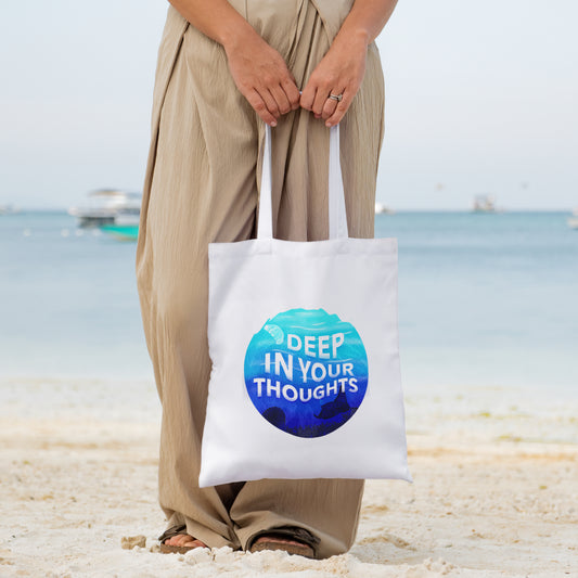 Deep In Your Thoughts Tote bag En Coton