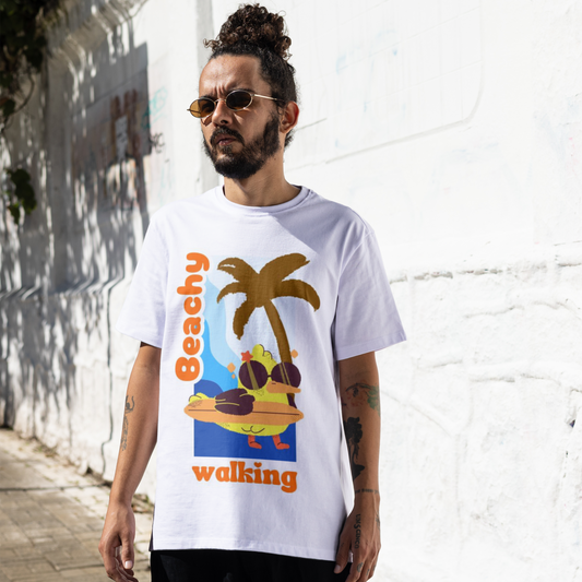 Beachy Walkin’ Coton T-shirt Unisexe